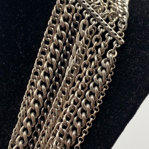 🎉HP 2X🎉Stella & Dot💎Statement Necklace Shimmery Sparkly Rhinestone Flowers - Picture 13 of 16